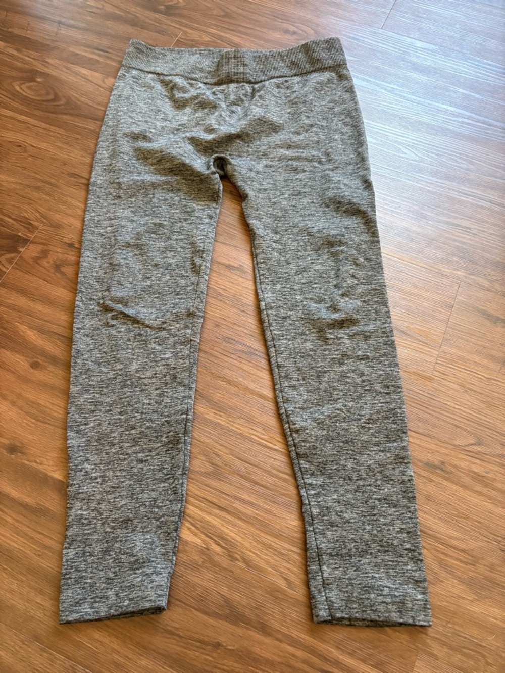Time and Tru Girls Gray Heather Knit Leggings